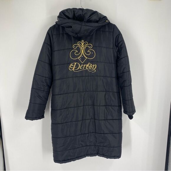 Dereon Black Women's Puffer Long Jacket size Juniors XL - Picture 3 of 3